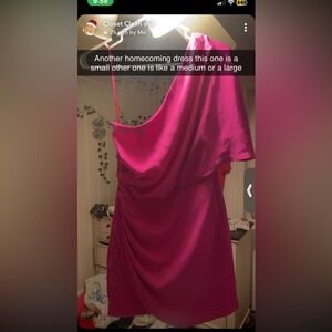 Elegant Pink One-Shoulder Dress